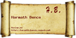 Harmath Bence névjegykártya